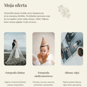 Przykładowy projekt strony fotografa - wersja tablet