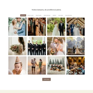 Przykładowy projekt strony fotografa - podstrona Galeria zdjęć